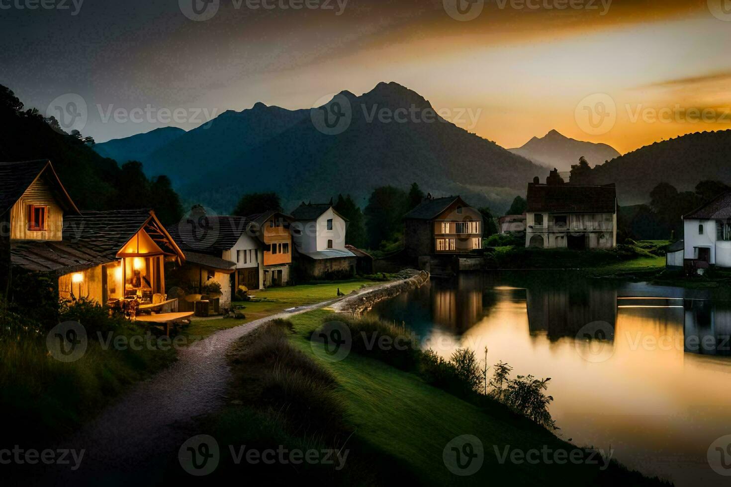 the village of person, switzerland. AI-Generated photo