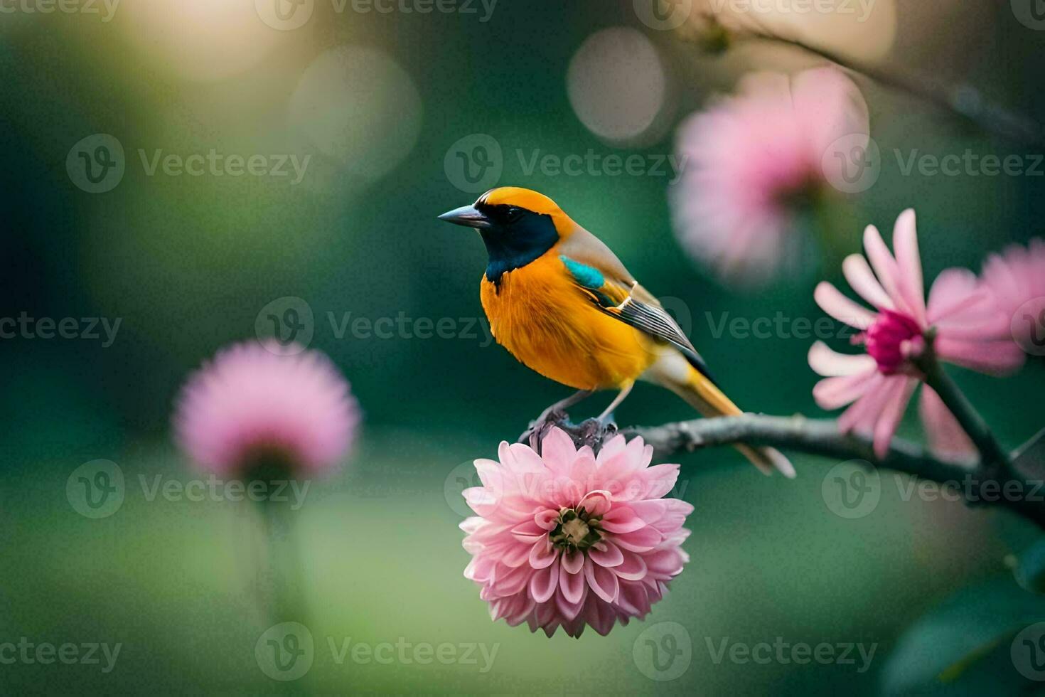 photo wallpaper the sky, flowers, bird, nature, bird, bird, bird, bird,. AI-Generated