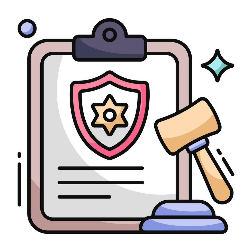 Trendy design icon of privacy policy vector