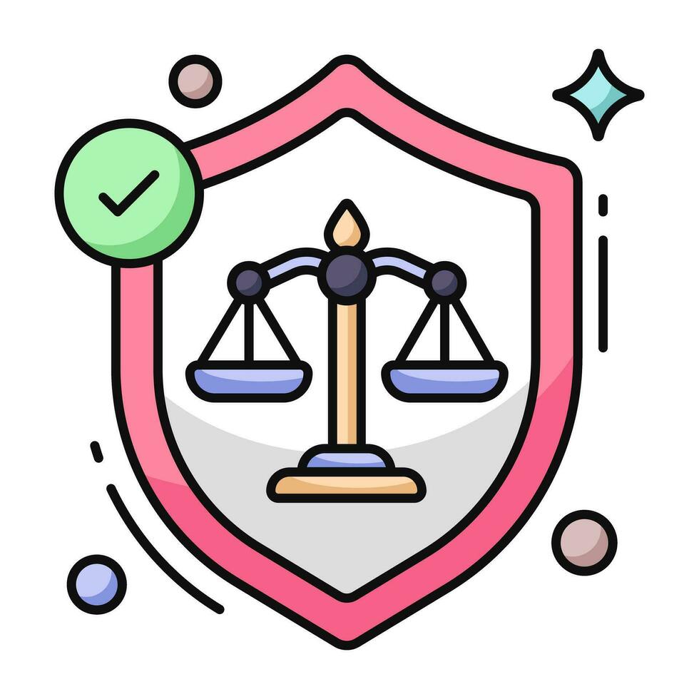 Premium download icon of law security vector