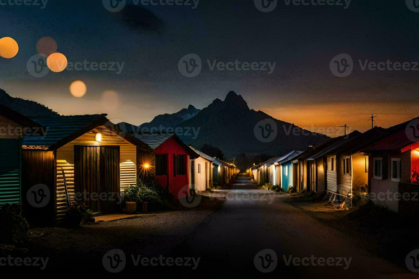 photo wallpaper the sky, mountains, the moon, the moonlight, the moonlight, the. AI-Generated