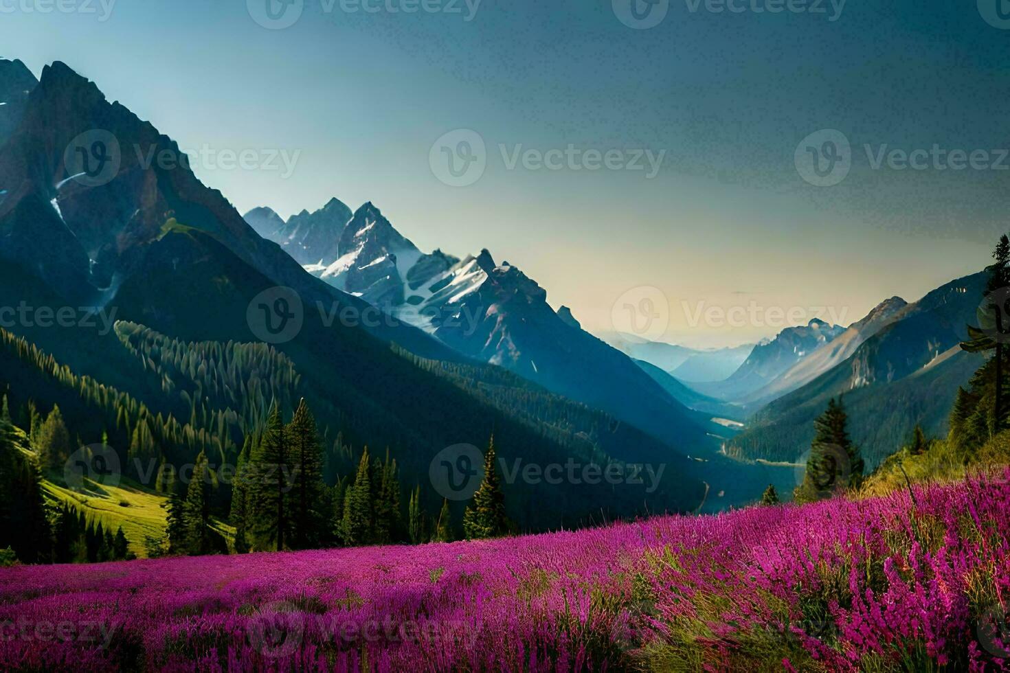 the flowers of the alps, person, person, alps, flowers, flowers, flowers. AI-Generated photo