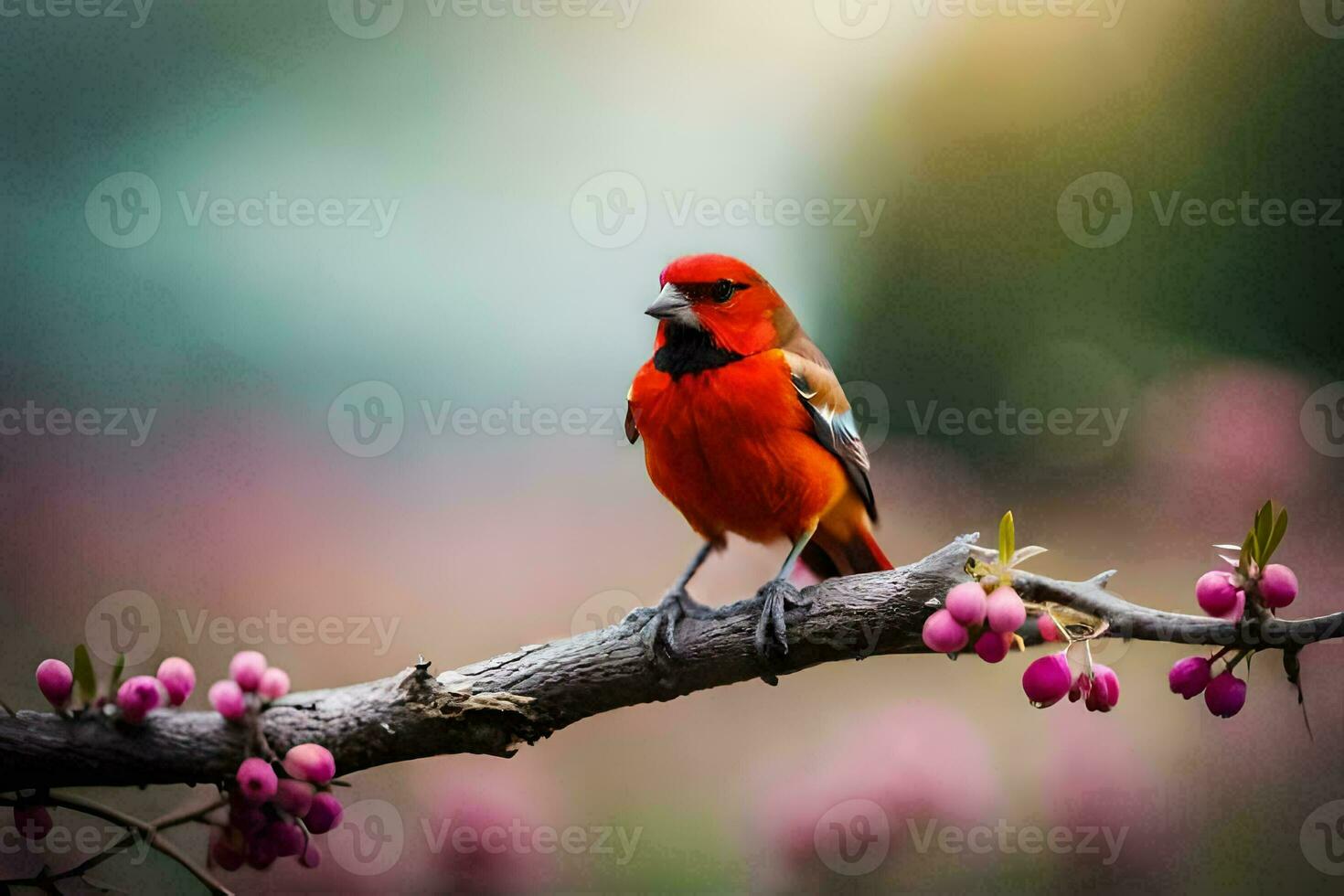 photo wallpaper bird, the spring, flowers, the bird, the bird, the bird, the. AI-Generated