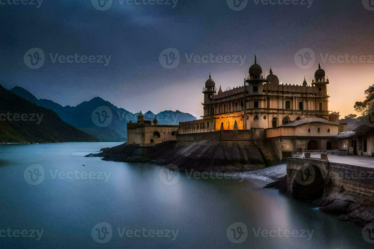 the beautiful palace in india. AI-Generated photo