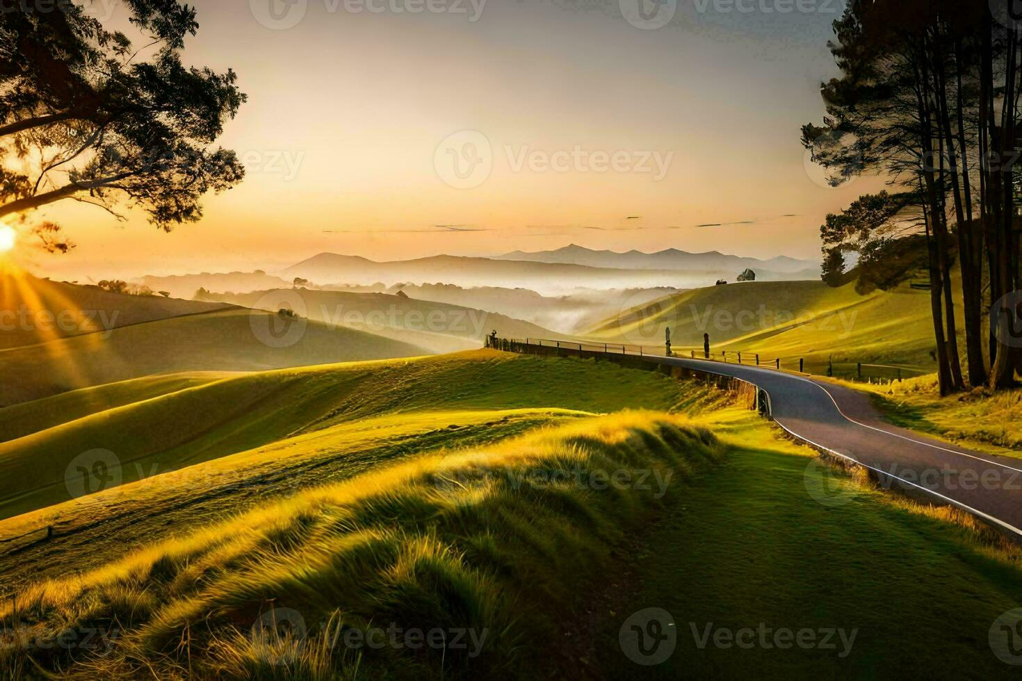 el la carretera a el Dom. generado por ai foto