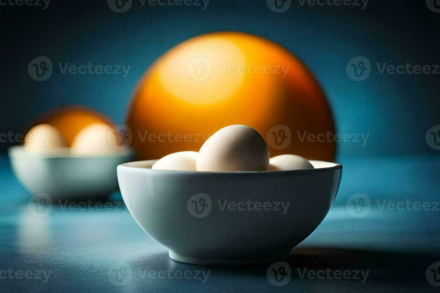 eggs in a bowl. AI-Generated photo