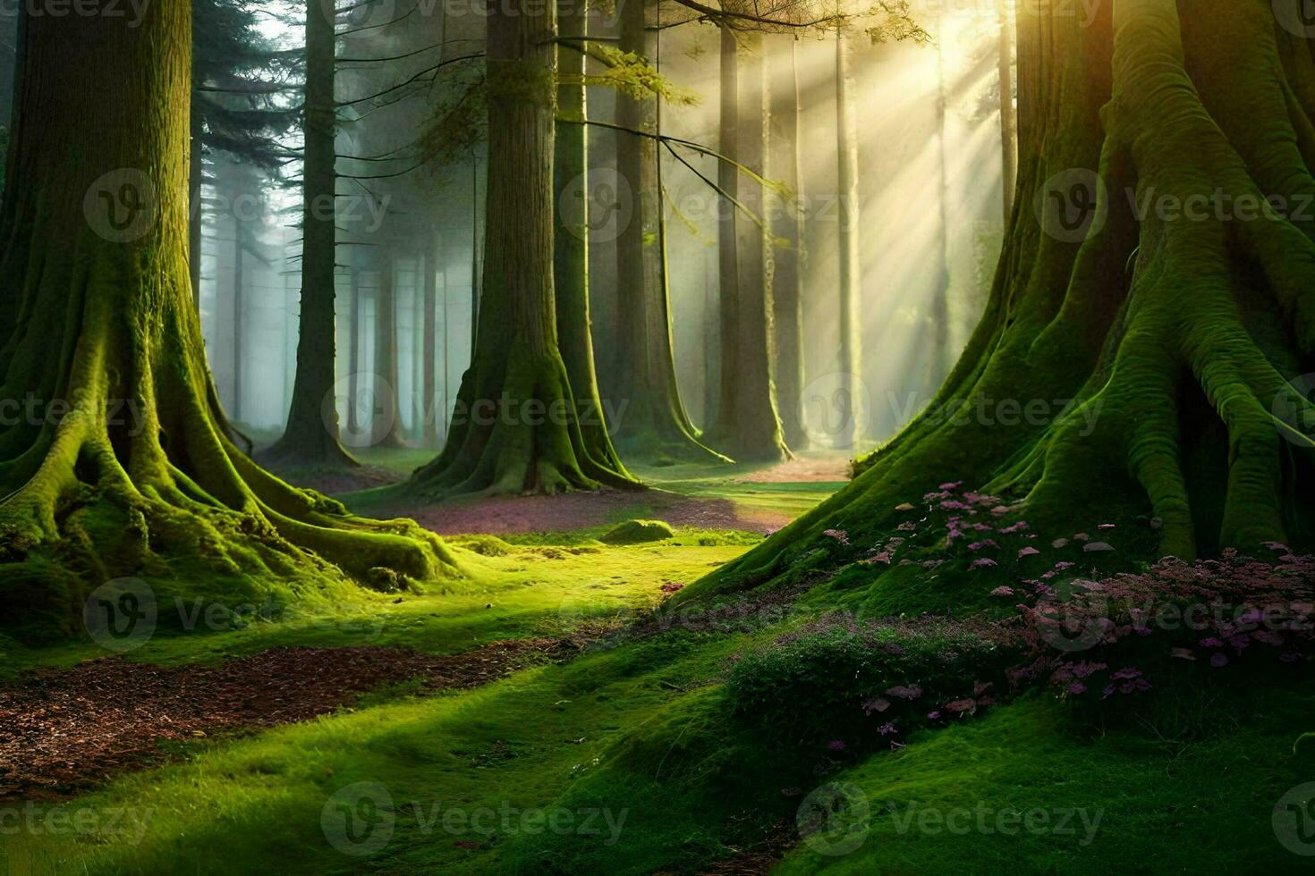 wall art - photograph - forest of the sun by james wyatt. AI-Generated photo