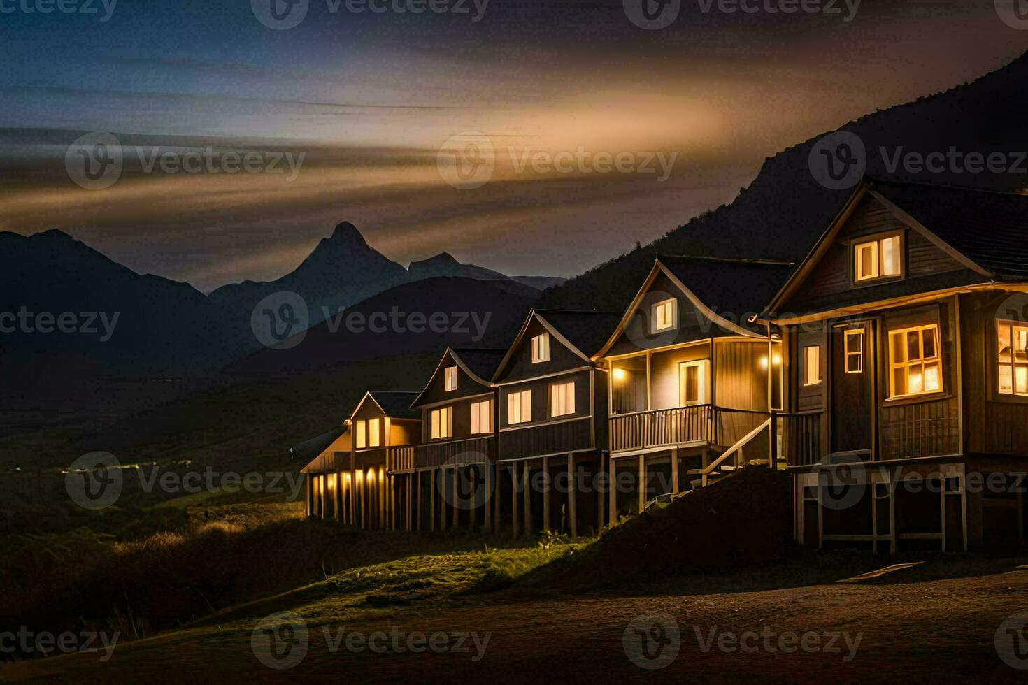 the building where the lodge is located. AI-Generated photo