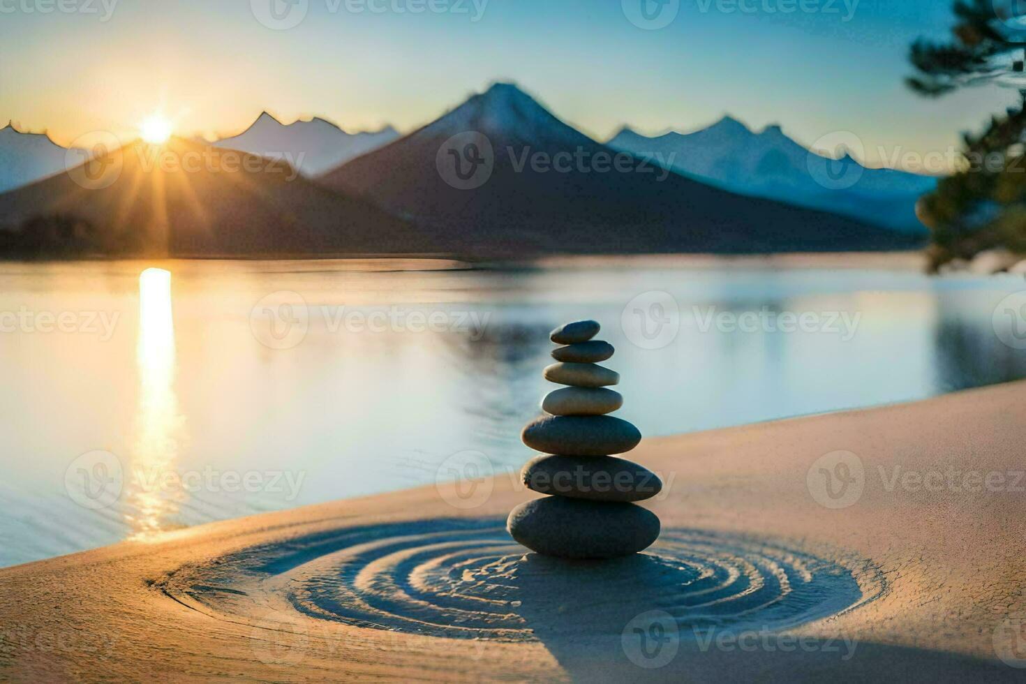 el equilibrar de naturaleza y tecnología. generado por ai foto