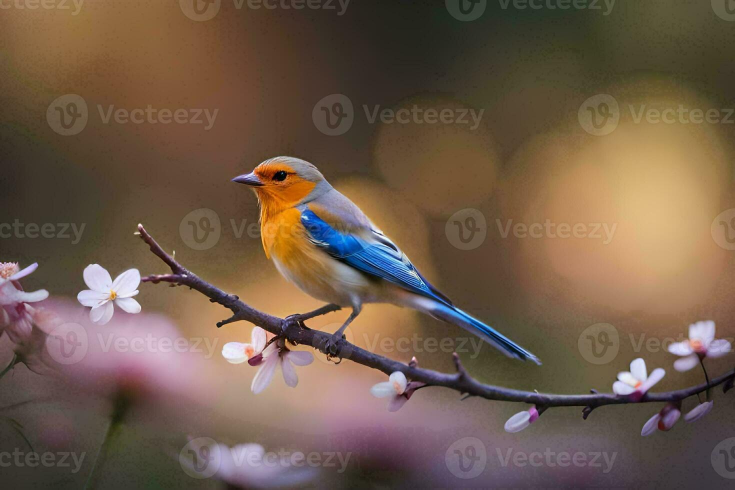 photo wallpaper bird, the flowers, the bird, the flowers, the bird, the flowers,. AI-Generated