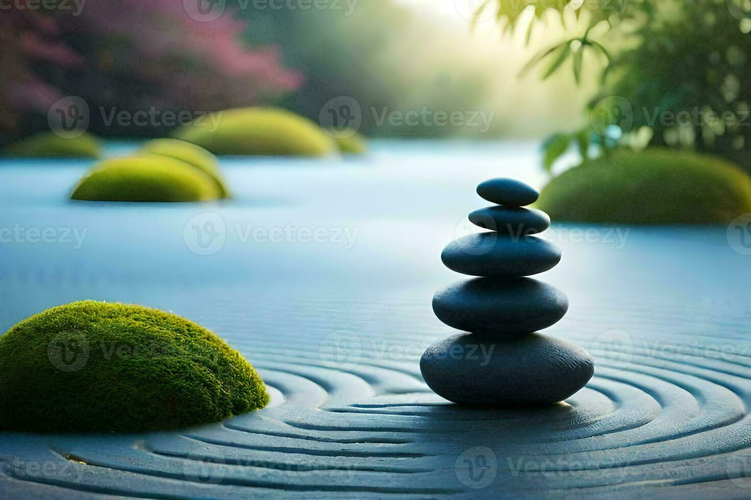 zen jardín, zen jardín, zen jardín, zen jardín, zen jardín,. generado por  ai 33607177 Foto de stock en Vecteezy