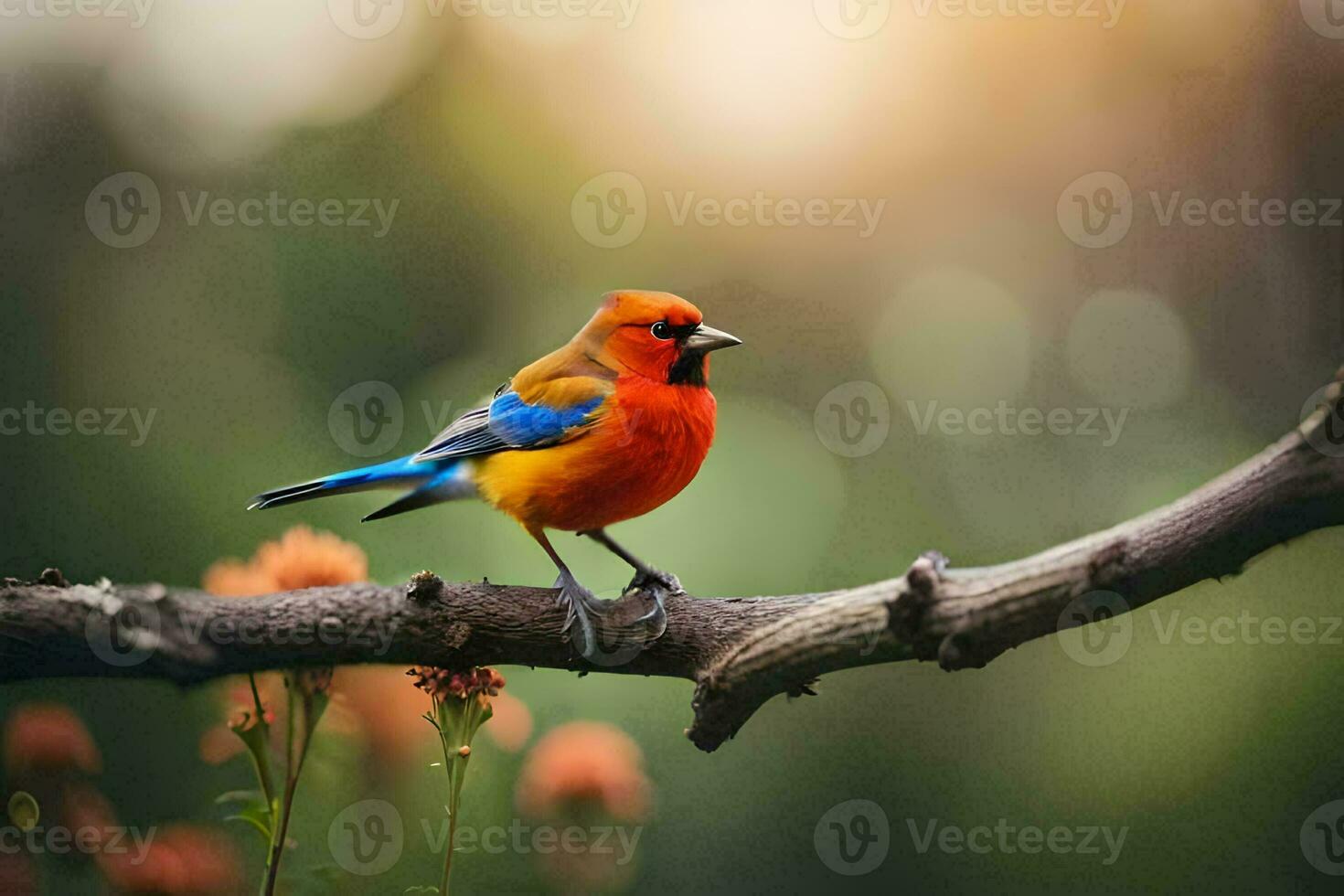 photo wallpaper the sky, bird, nature, bird, orange, bird, bird, bird,. AI-Generated