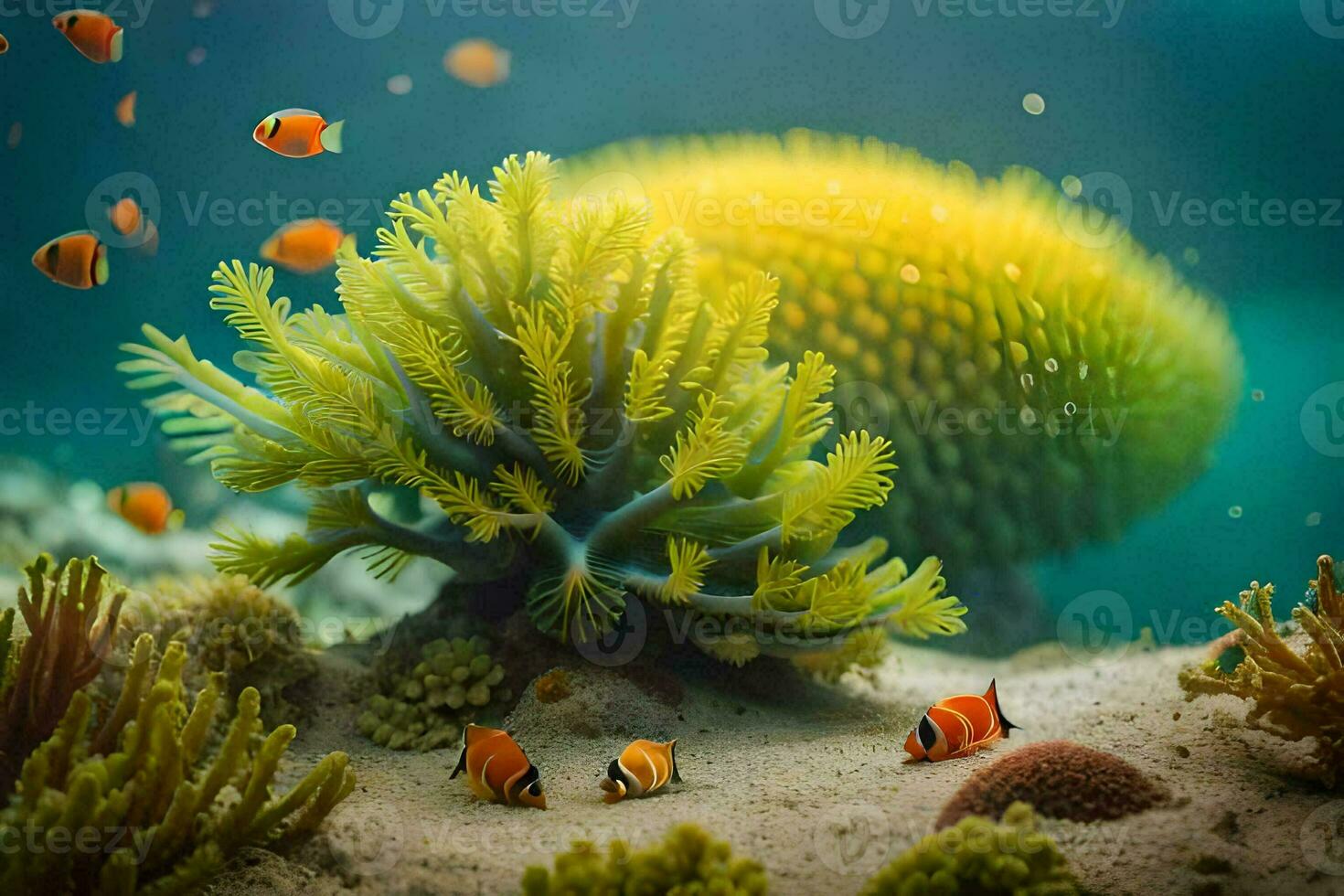 photo wallpaper sea, coral, fish, sea, coral, sea, underwater, underwater, underwater. AI-Generated