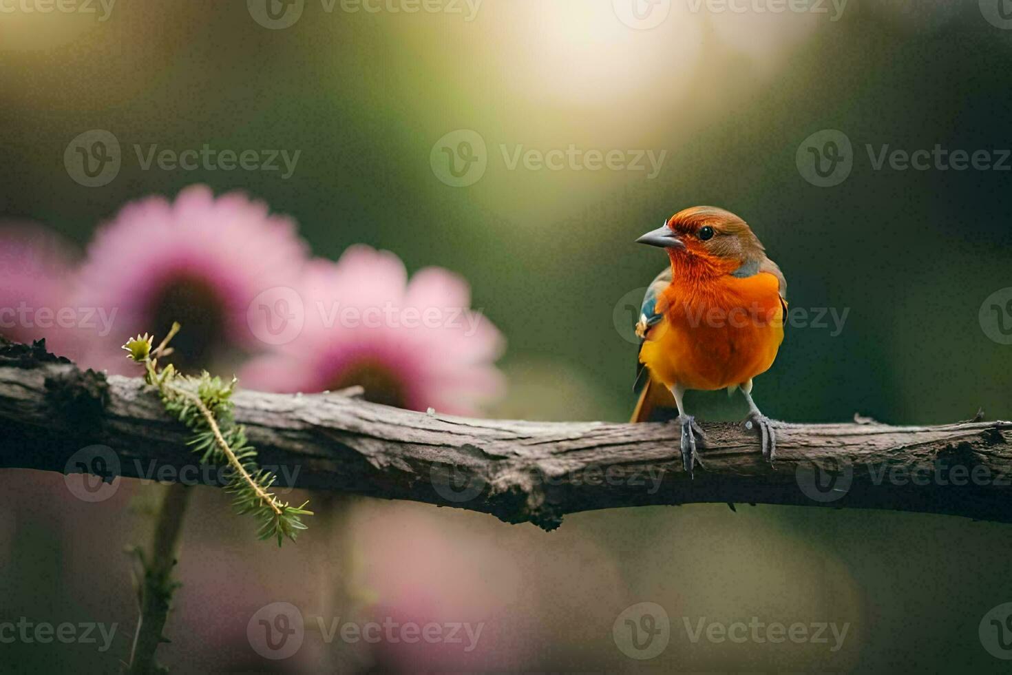 photo wallpaper bird, the flowers, the flowers, the flowers, the flowers, the flowers,. AI-Generated