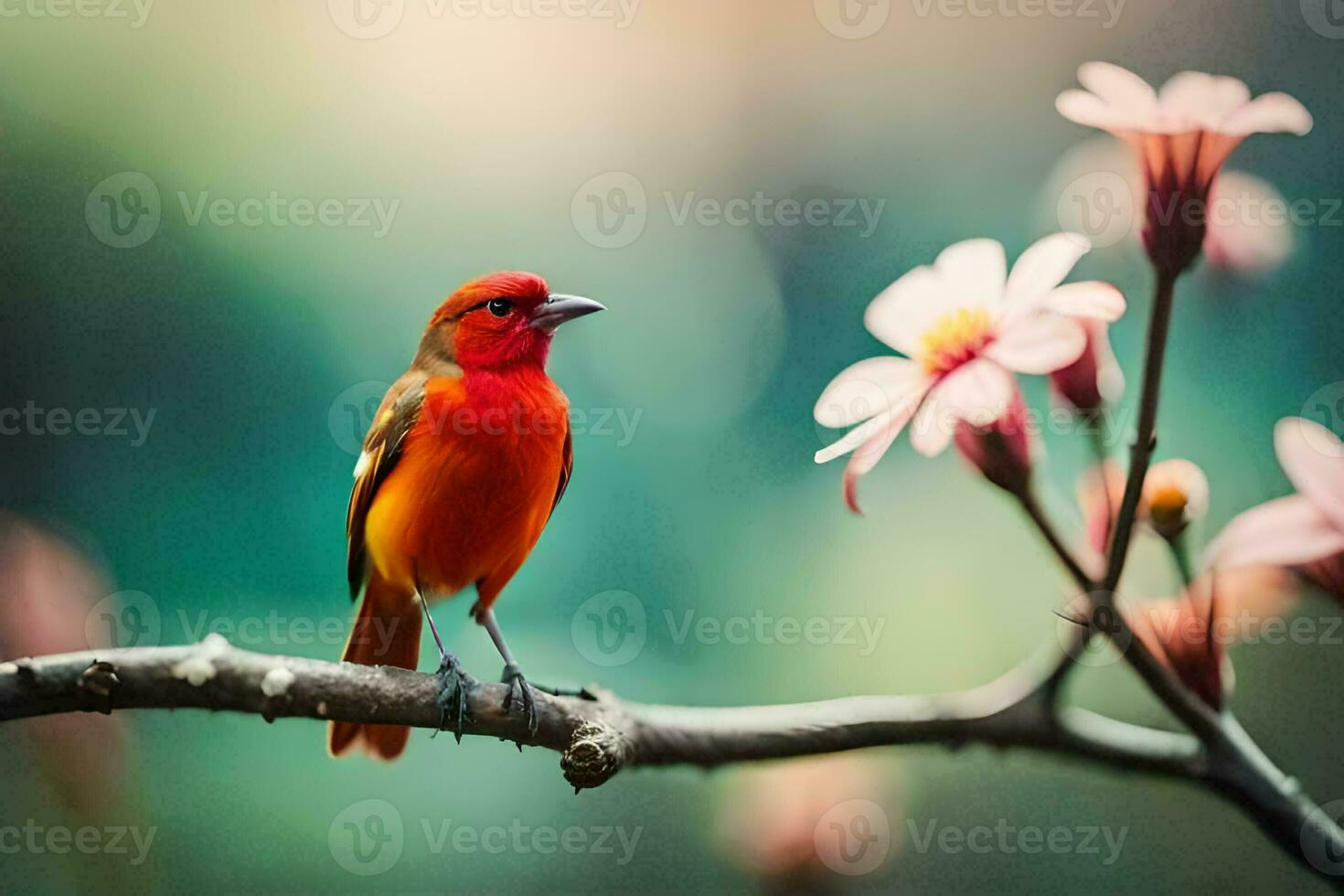 photo wallpaper the sky, bird, flowers, the bird, the bird, the bird, the. AI-Generated