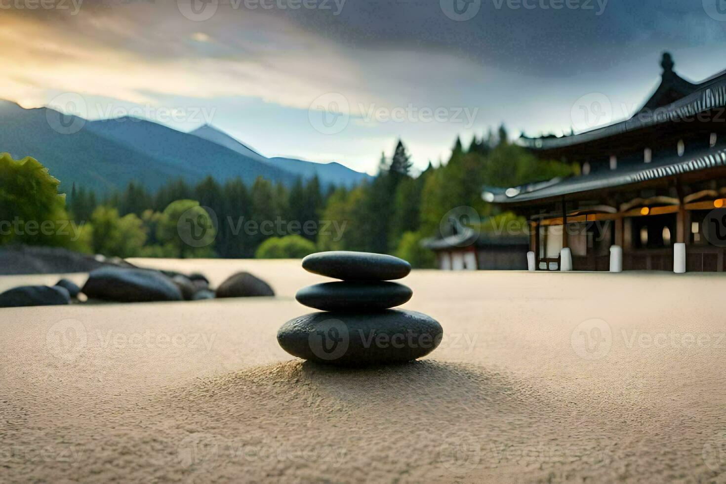 the balance of the universe. AI-Generated photo