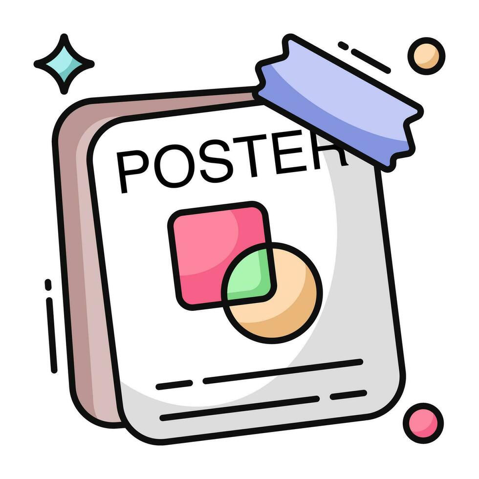 Premium download icon of poster design vector
