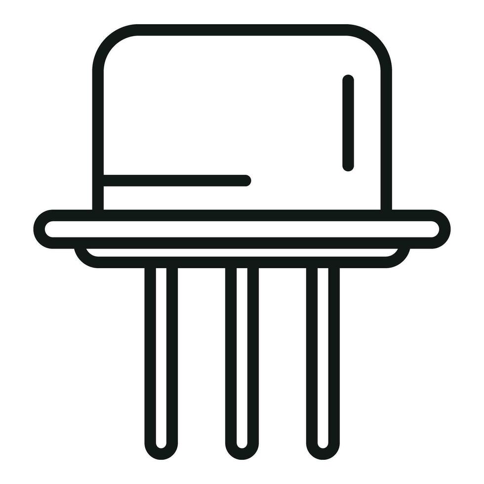 ordenador portátil reparar condensador icono contorno vector. apoyo Servicio vector