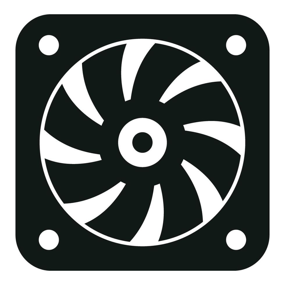 Laptop fan cooler icon simple vector. Hand mobile vector