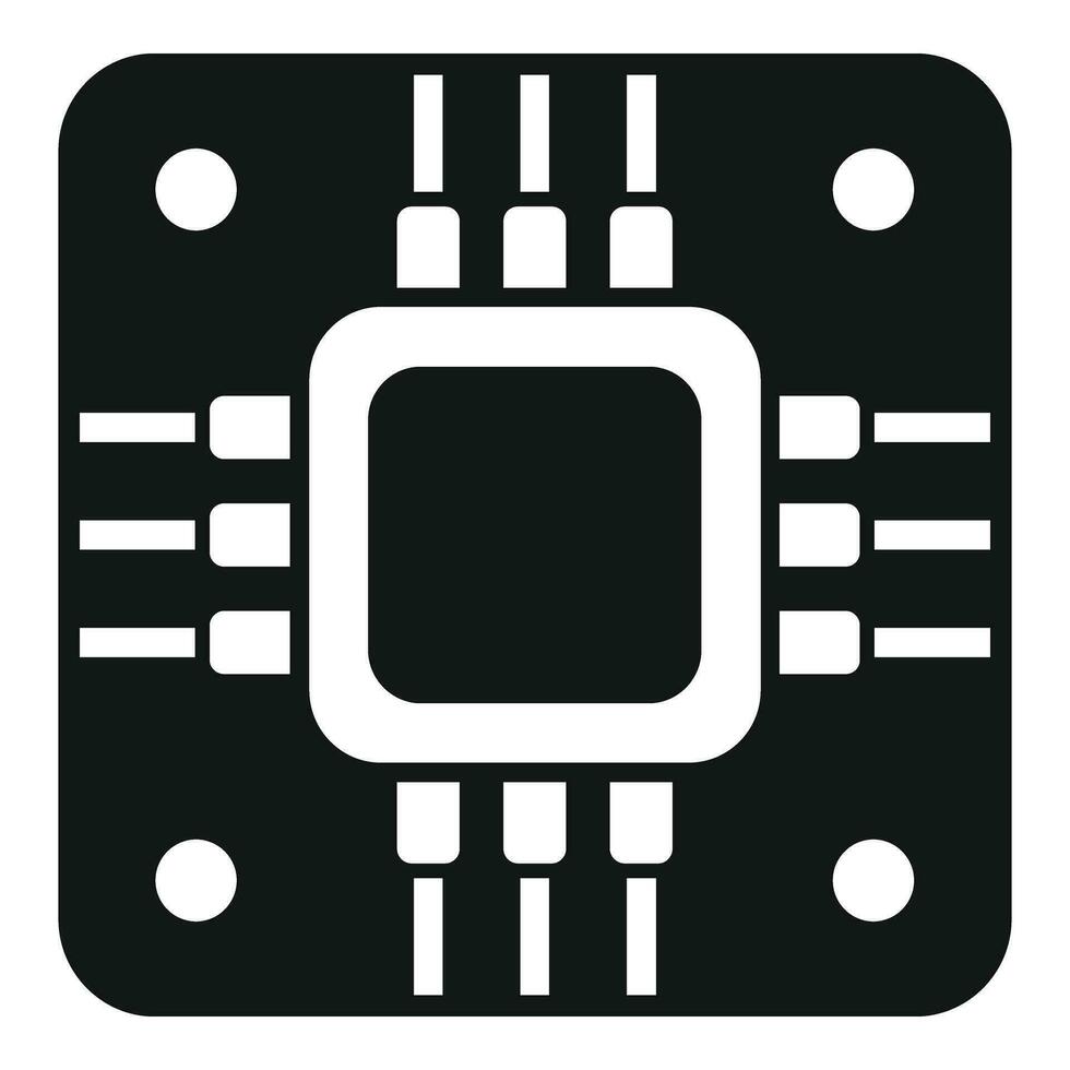 Laptop processor icon simple vector. Button tool wrench vector