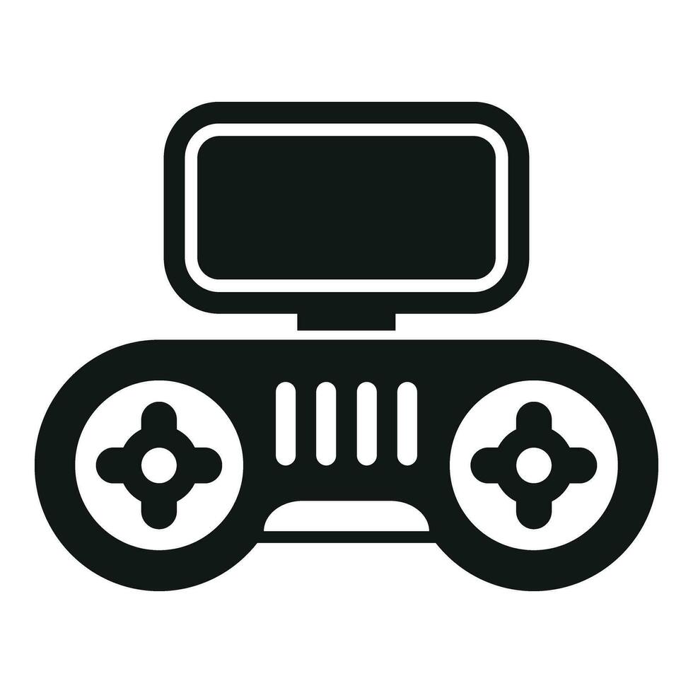 Drone control joystick icon simple vector. Mobile smart remote vector