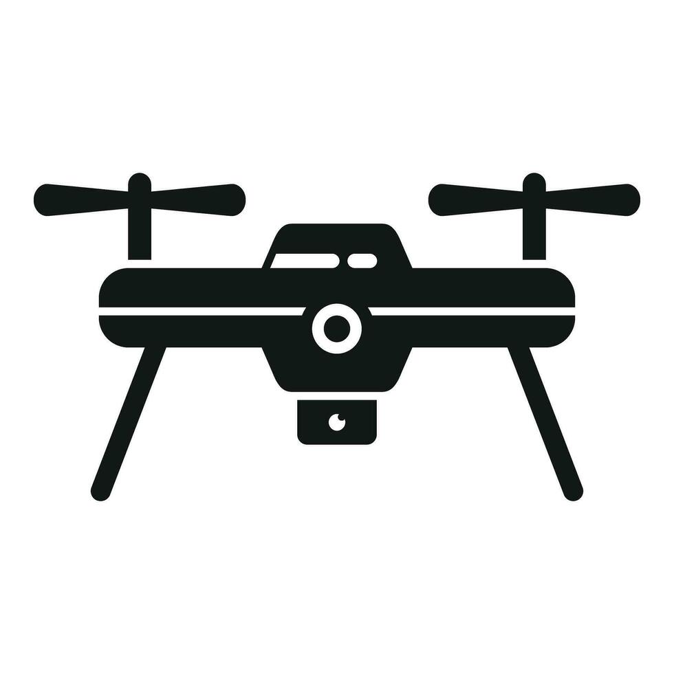 Aerial secure drone icon simple vector. Robot ai camera vector