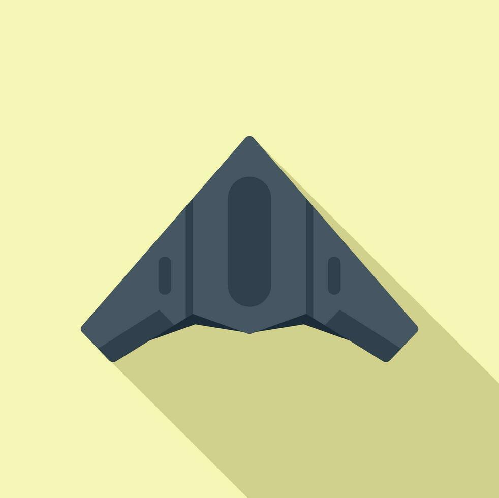 New military drone icon flat vector. Robot ai equipment vector