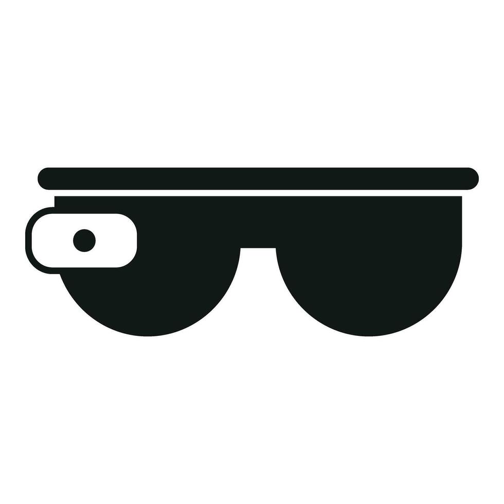 Augmented reality tech headset icon simple vector. Game scan vector