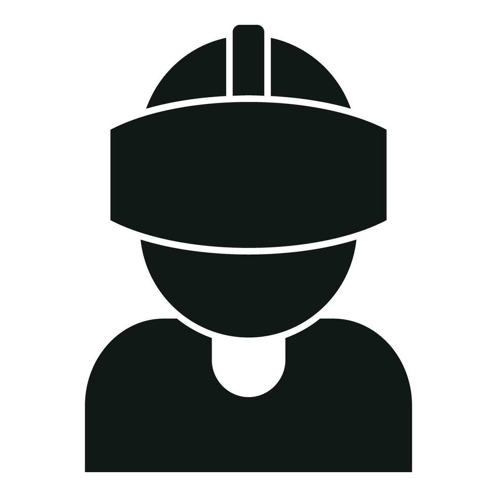 Tech headset control icon simple vector. Augmented reality vector