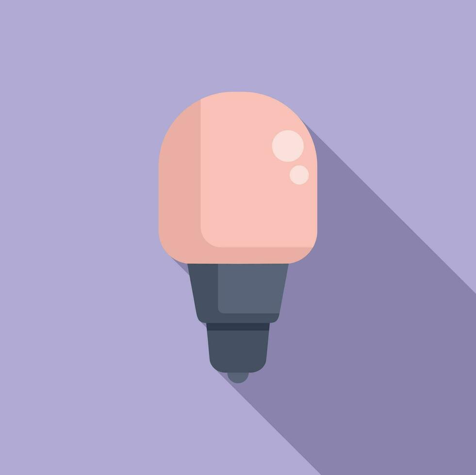 Smartphone remote bulb icon flat vector. Mobile lamp vector