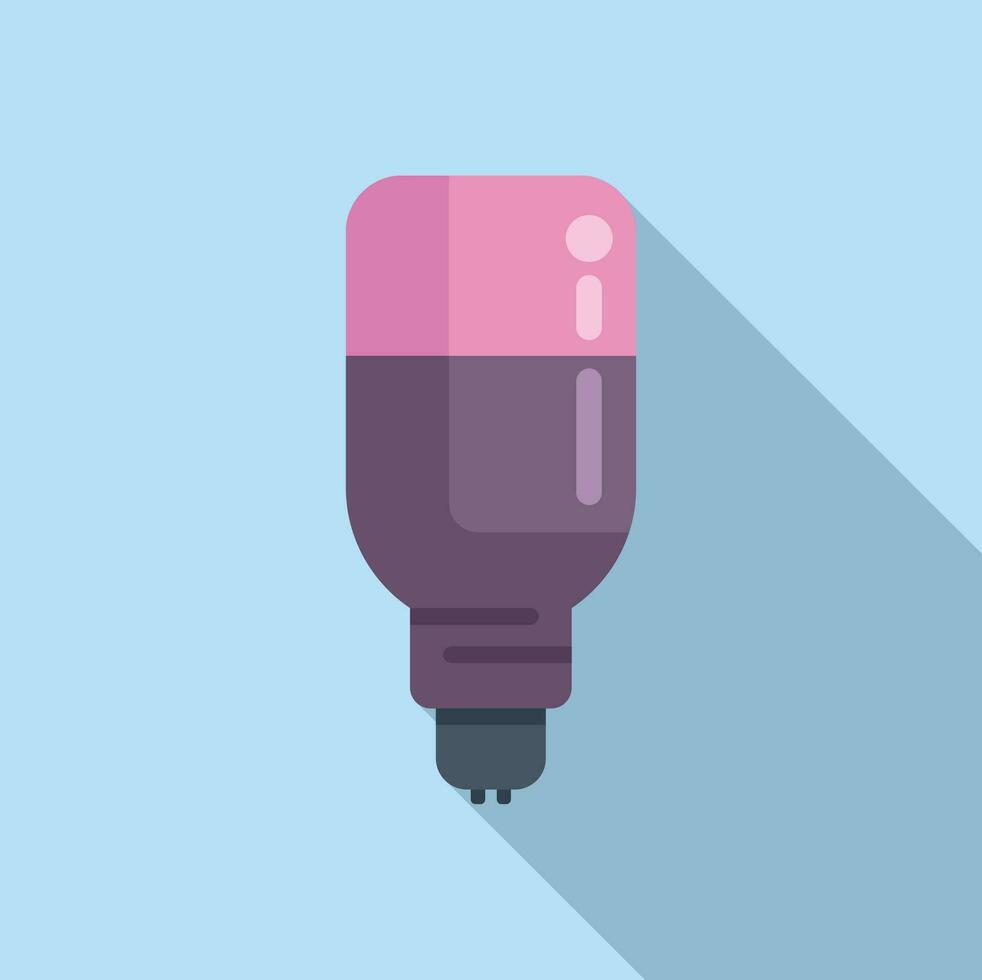 Modern smart bulb icon flat vector. Way innovation vector