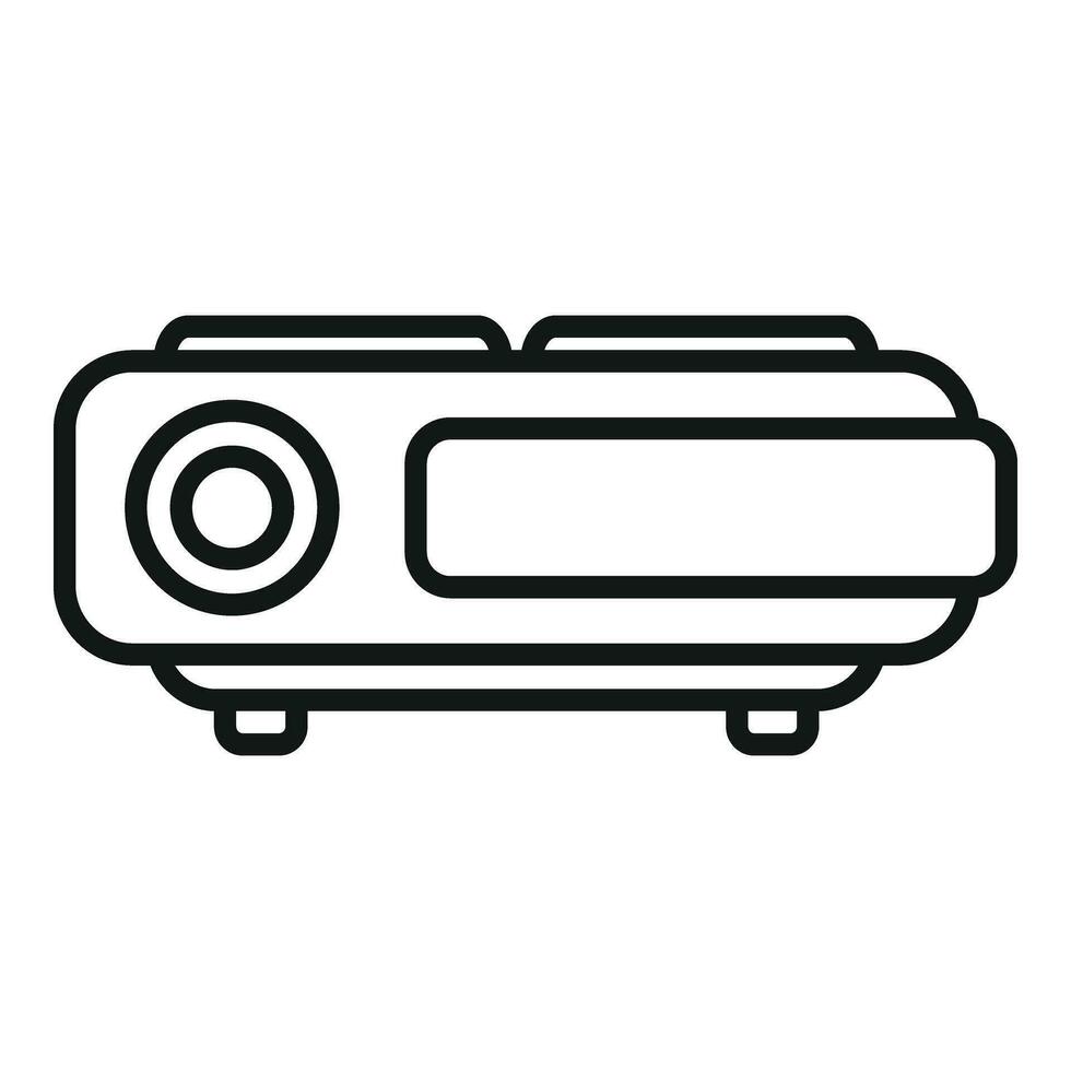 Smart office projector icon outline vector. Work data vector