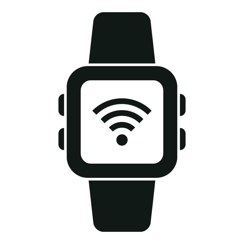 Wifi smartwatch icon simple vector. Smart office device vector