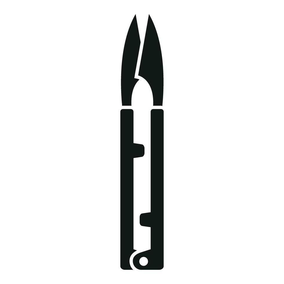 Handle metal scissors icon simple vector. Tape design vector