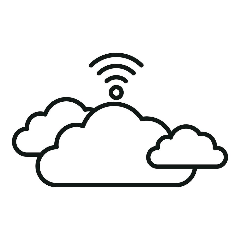 Internet nube datos icono contorno vector. inteligente oficina vector