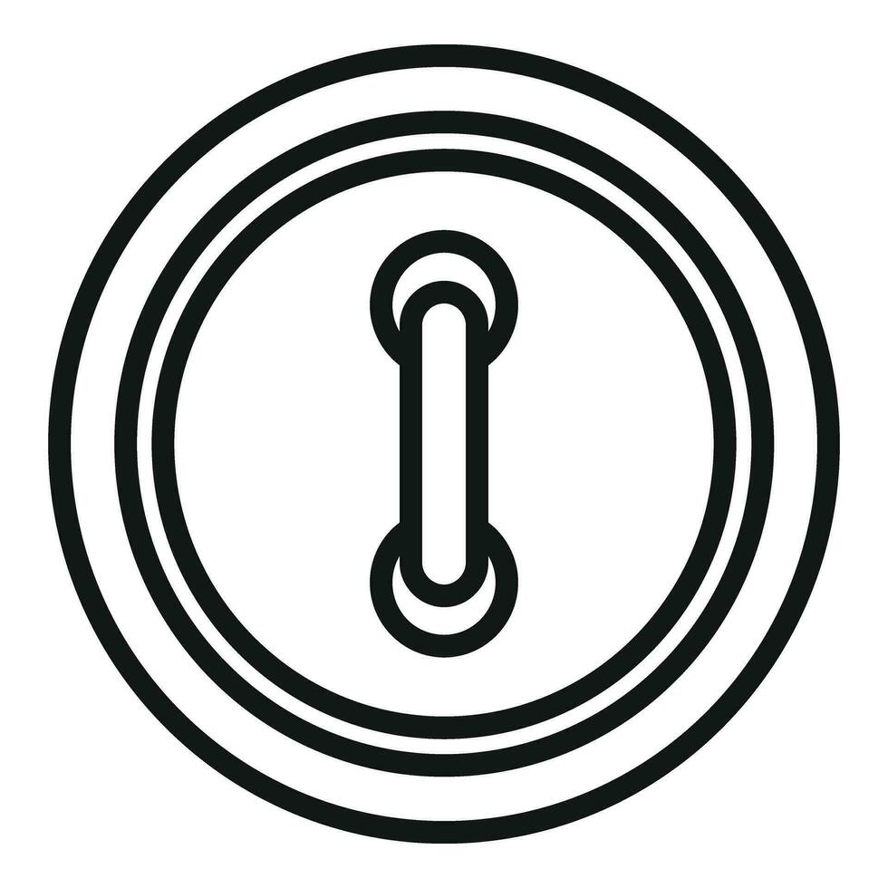 Sewing button icon outline vector. Machine craft dressmaking vector