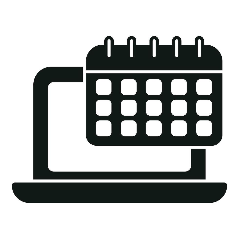 calendario de en línea datos icono sencillo vector. trabajo controlar vector