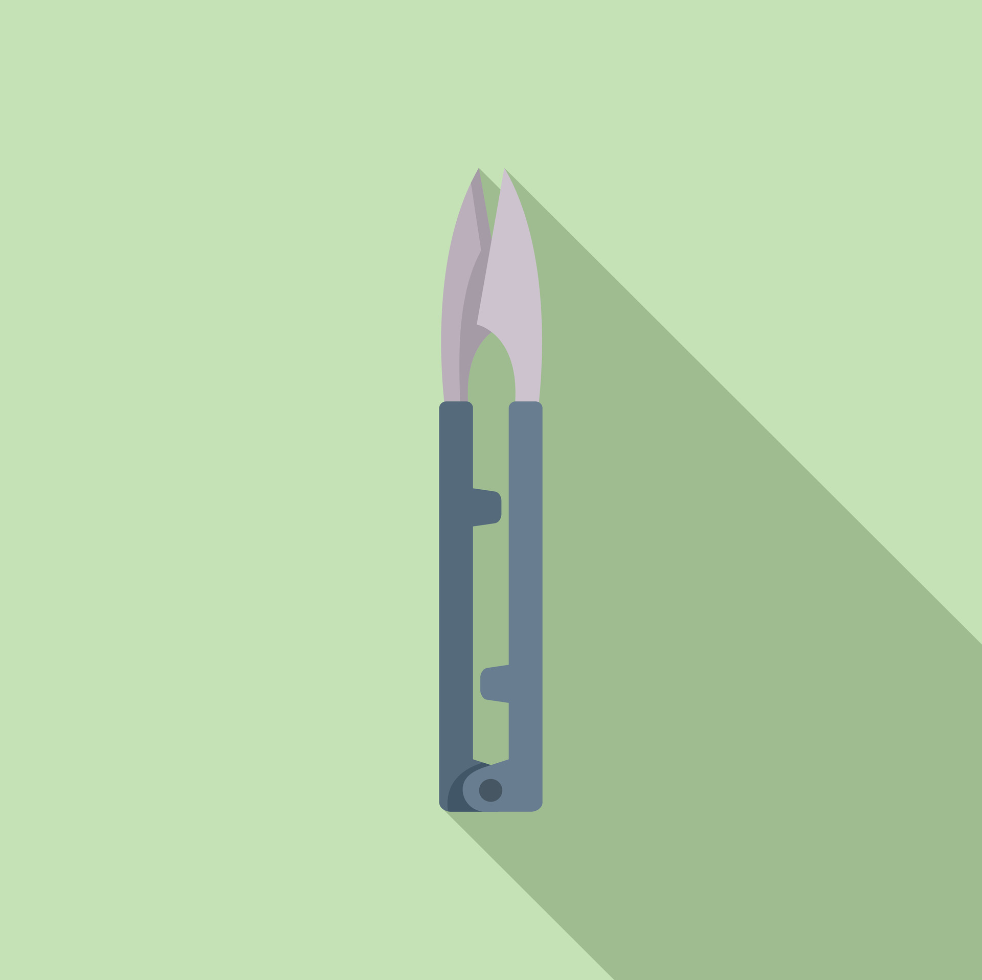Handle metal scissors icon flat vector. Tape design 33631367 Vector Art