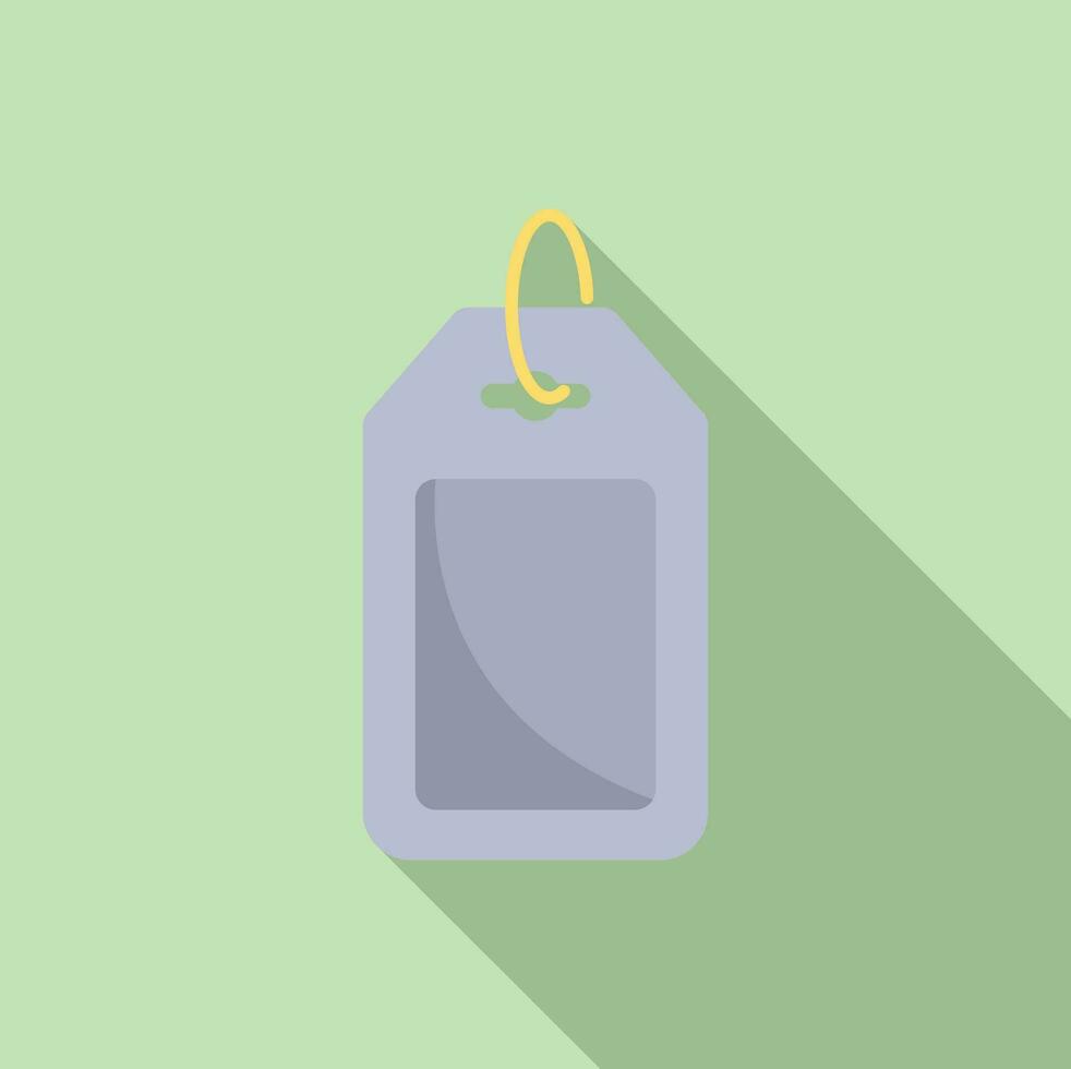Clothes paper tag icon flat vector. Fabric production vector