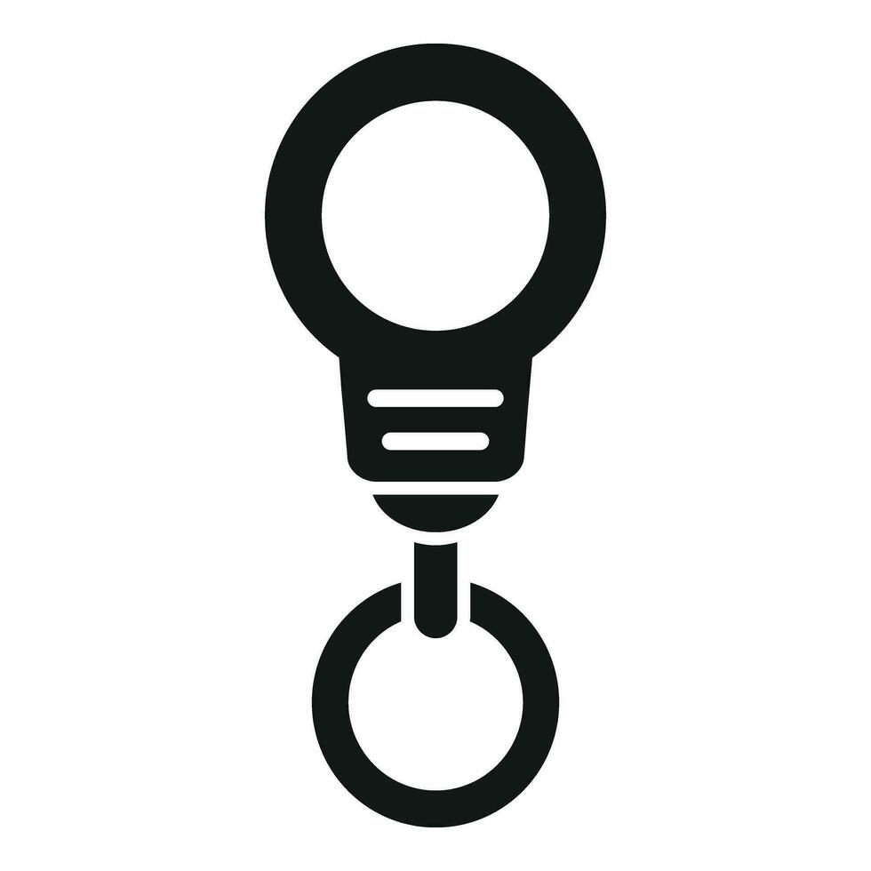 Haberdashery ring clip icon simple vector. Fabric measure vector