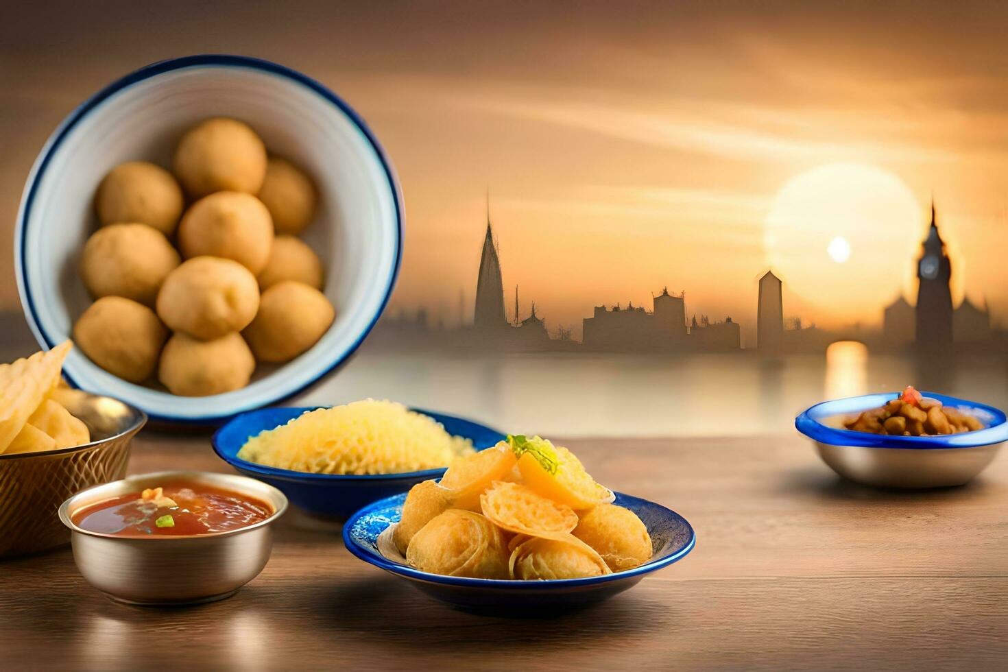 dubai food and drink - the best food and drink in dubai. AI-Generated photo