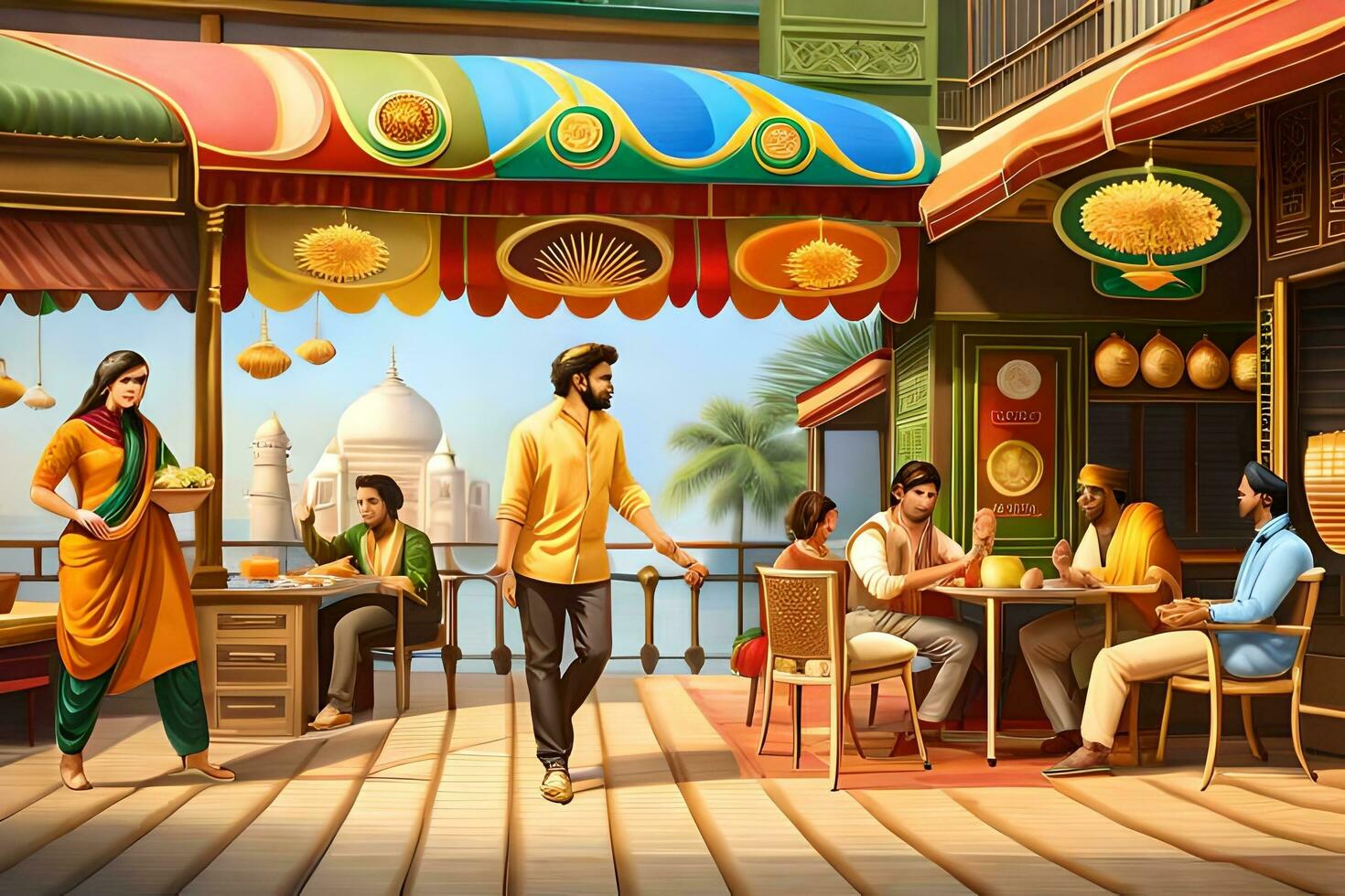 a scene from the game 'the city of gold'. AI-Generated photo