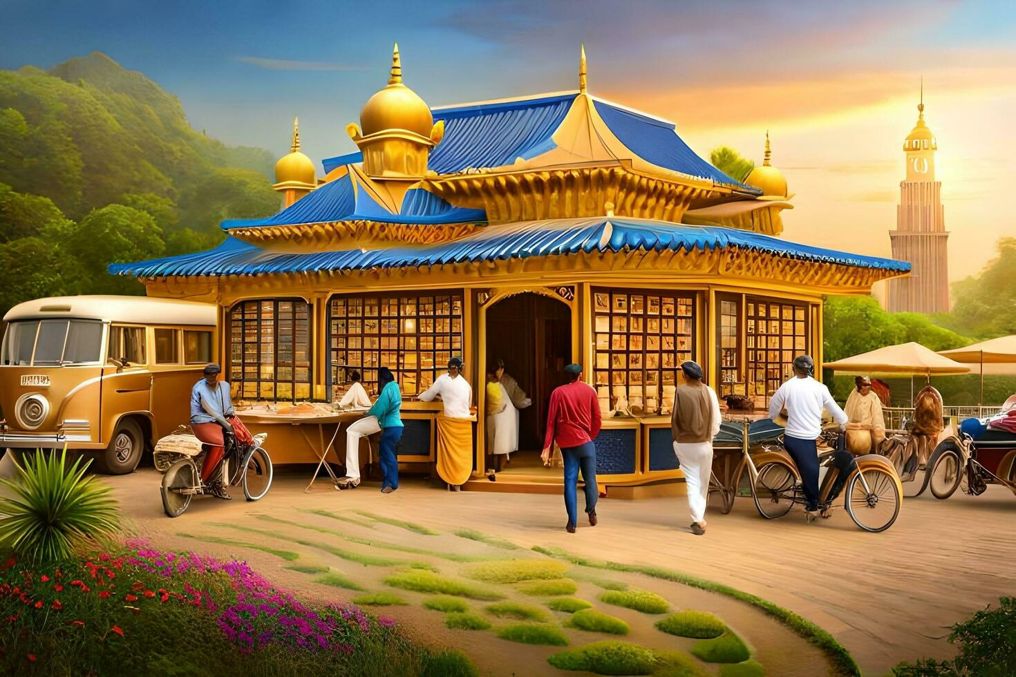 the golden temple is a popular tourist attraction in india. AI-Generated photo