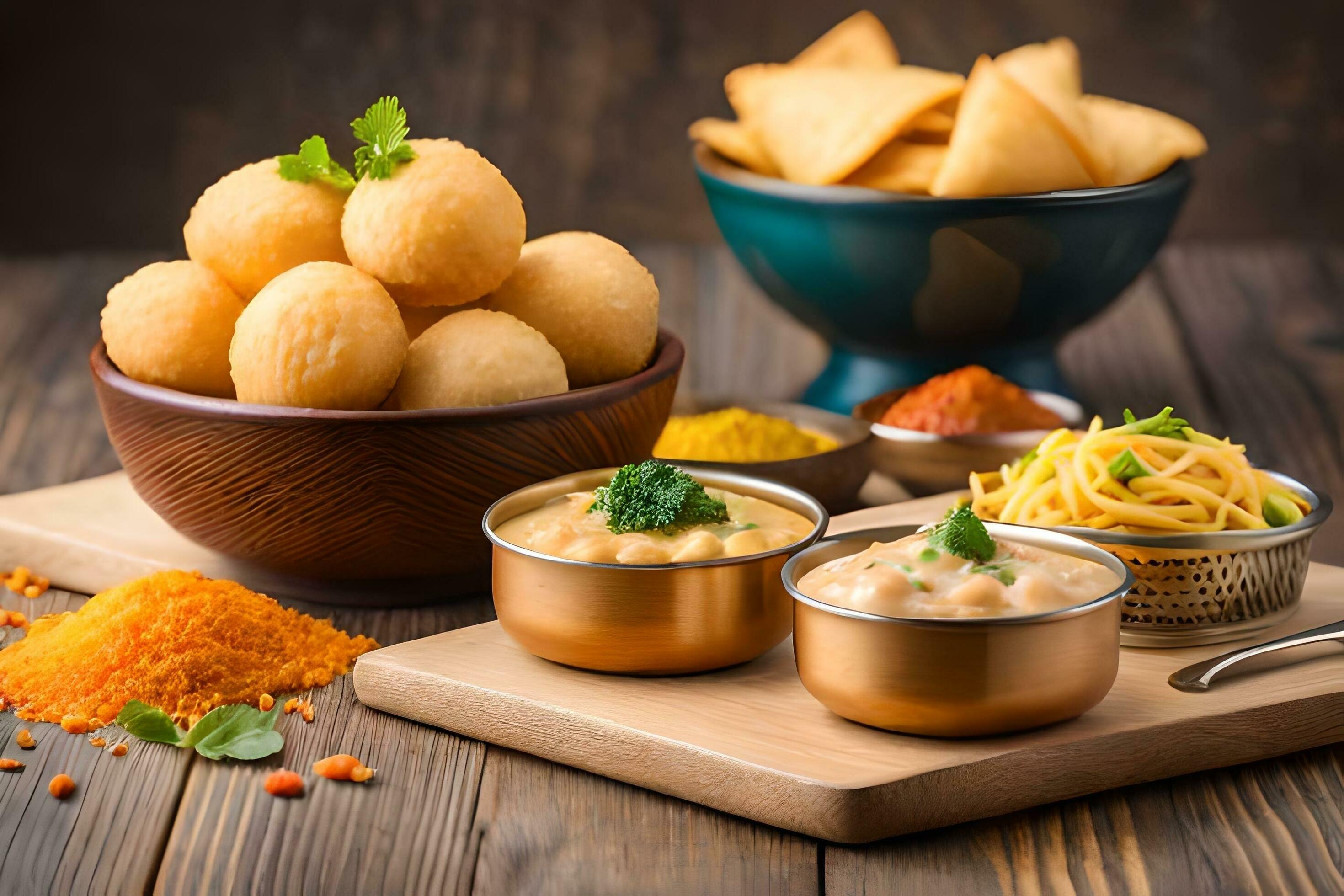indian food with dosa, dosa, dosa, dosa, dosa,. AI-Generated 33633893