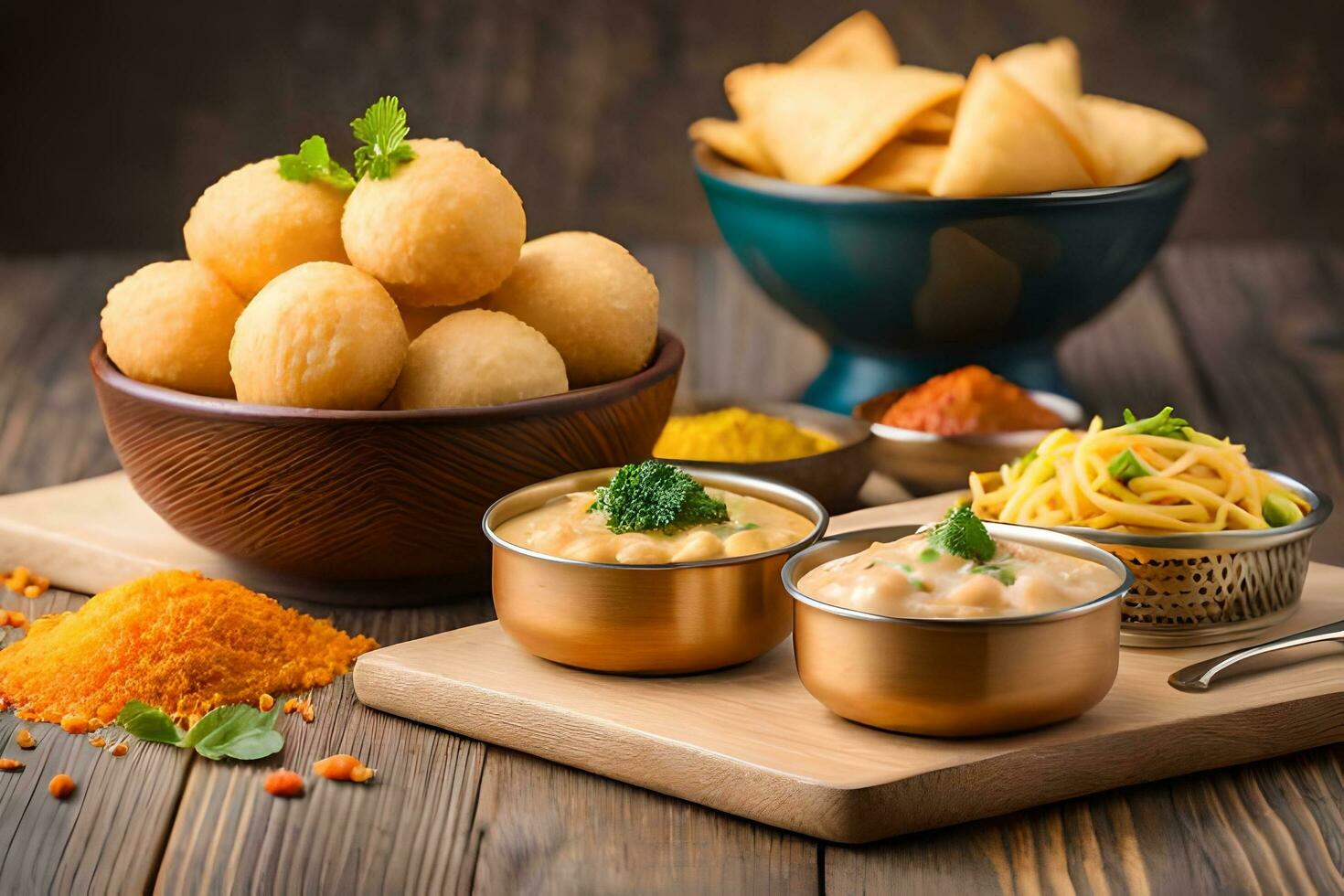 indian food with dosa, dosa, dosa, dosa, dosa,. AI-Generated 33633893