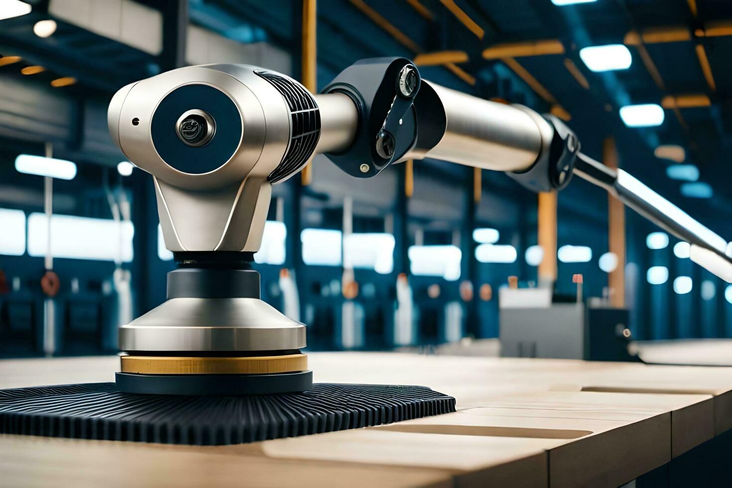 a robotic arm is sitting on top of a table. AI-Generated photo