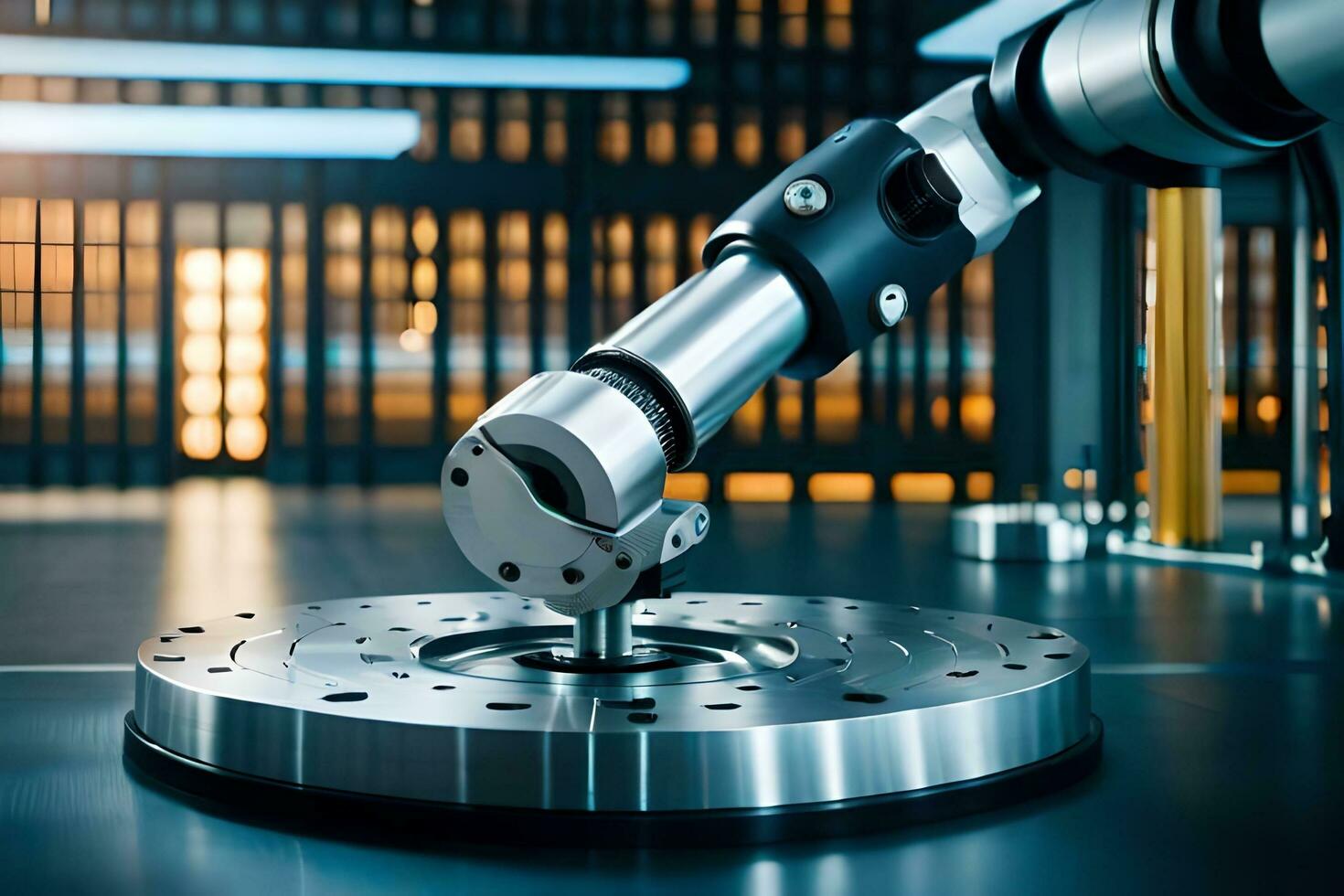 a robotic arm is working on a machine. AI-Generated photo