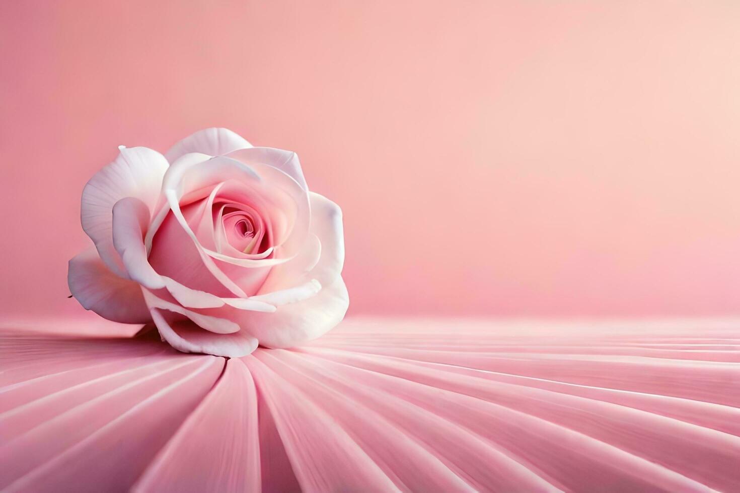 a single rose on a pink background. AI-Generated photo