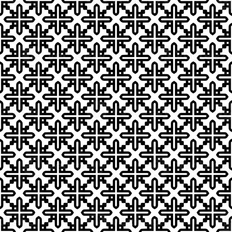 Black seamless abstract pattern. Overlay for background and backdrop. Ornamental design. PNG graphic illustration with transparent background.