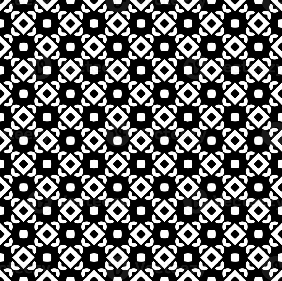 Black seamless abstract pattern. Overlay for background and backdrop. Ornamental design. PNG graphic illustration with transparent background.